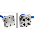Super Cool 1/4 Inch Pneumatic Hand Valve Thread K34R6 Series Manual Control with three position four way setup shown from two angles.