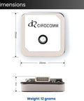 Next Gen GPS Module For Drones And Robotics With 10 Hz Update Rate And M10 Chip, 25mm square top view, 8mm side view