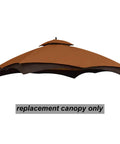 Replacement Gazebo Canopy Top for Lowe's Allen Roth Gazebo 2012 2016 GF12S004B1 in rust red, durable polyester fabric.