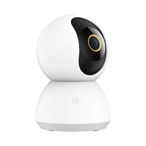 White 360 Degree All-In-One Home Security Cam 2K With AI Human Detection, 360 Pan, 108 Tilt, Night Vision with sleek design
