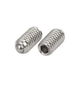 Top Tier 304 Stainless Steel Ball Point Set Screws With Hex Socket Drive M4 X 8mm, two precision grub fasteners.