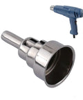 Cool Metal Hot Air Welding Nozzle 35x65mm Fits Heat Gun Torch For Soldering Supplies And Replacement Airgun Tips That Rock, showcased from an angle.