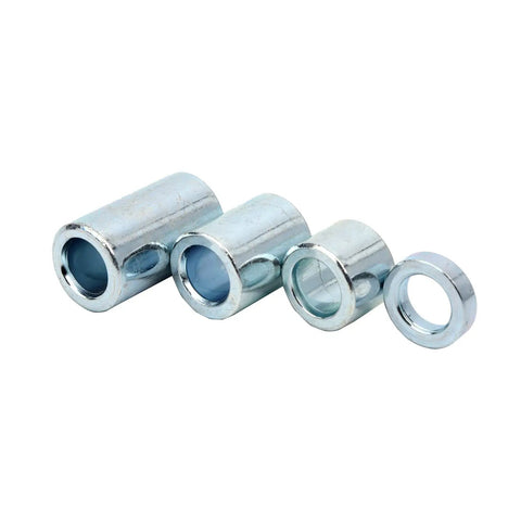 Industrial Steel Spacer Sleeve Bushings Kit, 13 Piece Set, Fits 12 Millimeter Classic Axle, One Half Inch Inner Diameter by Three Quarter Inch Outer Diameter, Silver Finish, Built Tough for Long Lasting Performance; steel sleeves