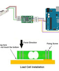 Four Piece Digital Load Cell Kit With HX711 ADC Module For Arduino DIY Portable Kitchen Scale 5kg Weight Sensor Set Beginner Friendly Easy To Use Home Project Ideal For Prototyping And Education wiring diagram and load cell installation