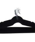 Slim Velvet Non Slip Space Saving Suit Hangers For Closet Organization 30 Pack Black And Silver Great For Shirts Blazers Slacks