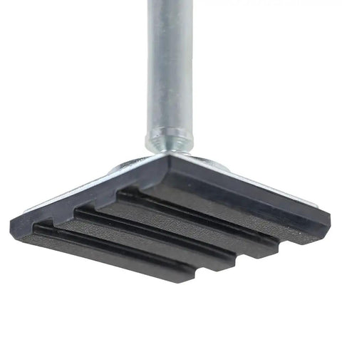 Base of two heavy duty ladder levelers that exceed ANSI 14.8 and OSHA safety standards, 2000 pound load capacity, lab tested.