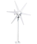 800W Wind Turbine Generator Kit With Built In Charge Controller For 12V 24V Dual Output Six Blade Wind Power Unit