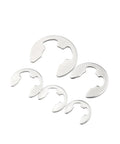 304 Stainless Steel E Clip Washer Assortment Kit With Circlip Retaining Rings For Shaft Fasteners M1.5 To M15, 5 clips