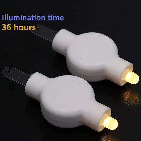 Battery Operated Hanging LED Lights For Paper Lanterns Warm White 12 Pack Easy Clip On Indoor Outdoor Decor For Weddings Parties Camping Events Last 36 Hours Party Ready showing illumination time