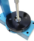 Close-up of Heavy Hitter Ring Expander Stretcher Machine with precision collet, designed for faster jewelry work and band adjustments.