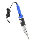 Top Shelf Electric Craft Scissors engineered for sharp carpet carving and tufting, featuring dual blades and adjustable speed.