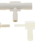 Assorted vacuum tube connectors from universal vacuum connector kit offering T-shape, ideal for DIY and automotive use.
