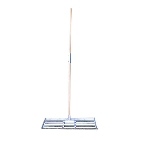 30-Inch Lawn Leveling Rake With 72-Inch Handle, Stainless Steel Tray, Effortless Golf Course Lawn and Garden Leveling Tool