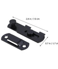 2pcs Stainless Steel Right Angle Hasp Latch for Gates Windows Black, measuring 2.8 in and 0.7 in, ideal for various uses.