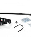 Drag Link Flip Kit For JK Wranglers With Track Bar Bracket And Tapered Steering Arm Insert To Upgrade Steering Geometry And Off Road Performance On Rough Trails Boss Ready. JK Wrangler drag link, bracket, insert, and hardware set