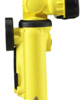 Side view of yellow Knucklehead HAZ-LO Rechargeable Flood Light with 120V AC and 12V DC Charger, 163 Lumens, rugged design