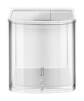 Front view of Drop-In Grind Chamber With Lid Replacement For Burr Coffee Grinder Model DBM-8P1, Fits Part DBM-8GC, clear design