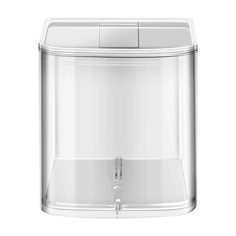 Front view of Drop-In Grind Chamber With Lid Replacement For Burr Coffee Grinder Model DBM-8P1, Fits Part DBM-8GC, clear design