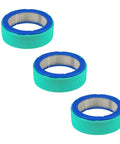 3-pack of green air filters with blue trim for Briggs and Stratton Vanguard V Twin Engines, compatible with John Deere and Toro.