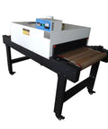 Heavy Duty Screen Printing Conveyor Dryer 220V 4800W With 5.9 Ft By 25.6 In Belt IR Heated T Shirt Dryer in side angle view
