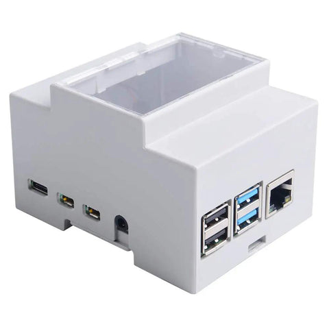 Raspberry Pi 4 DIN Rail Case With Built In Fan Modular Box For Electrical Panels Heat Sinks Included For Pi 4 Model B Durable