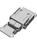 Heavy Duty Toggle Hasp Latch For Secure Safe Box And Tool Case With Spring Latch, stainless steel, angled view