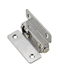 Free stop 180-degree foldable hinge with adjustable damping, 304 stainless steel, two-hole base plate