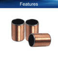Six Pack Sleeve Bearing Set 12mm Bore 14mm OD 20mm Length Oilless Bronze Sintered Bushings For Sliding Machinery Parts Low Friction Wear Resistant Quiet Operation Printing Presses Textile Machines, three bronze bushings