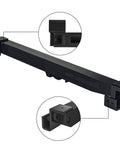 Invisible Black Barn Door Soft Close Kit for doors up to 88 pounds with spring buffer damper, hole-free design visible details
