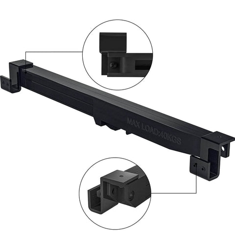 Invisible Black Barn Door Soft Close Kit for doors up to 88 pounds with spring buffer damper, hole-free design visible details