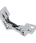 170 Degree Hydraulic Soft Close Cabinet Hinge for 16 to 40mm doors, beefy carbon steel, silver finish, side view