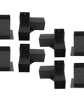 Hella Tough Steel Corner Brackets For Elevated Wood Deck Stand Kit Rust Proof Outdoor Lumber Support Hardware Powder Coated Post Mount Connectors Pack Of Eight, showing various bracket styles.