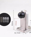 Stainless Steel Heavy Duty Door Stopper With Rubber Silencer For Quiet Door Operation Solid Cast In One Piece Door Buffer