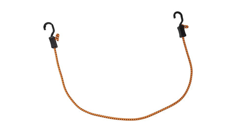 All Purpose Adjustable Bungee Cords With Hooks, 48 Inch, orange and black, showing heavy duty strap with hooks.