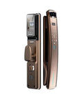 Heavy Hitter Smart Door Lock With Slick 3D Fingerprint Scanner And Phone App Control Keyless Entry System in bronze finish.