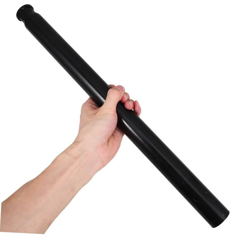 Hand holding 3 Ton Floor Jack Handle Replacement For Automotive Jacks That Fits Pittsburgh Floor Jack Parts And Other Horizontal Hydraulic Car Jacks For Easy Lifts And Smooth No Hassle Operation In Home Or Shop, black steel with rubber grip.