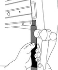 Spot Weld Chisel For Auto Body Panels Heavy Duty Panel Separator Tool With Offset Three Sided Sharpened Blade used on seam