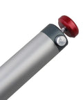 Close-up of SS-02 Desoldering Solder Sucker Pro-Grade Desoldering Tool with metal body and red button