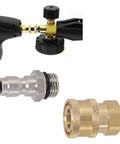 RecDec 2-pack pressure washer quick-connect adapters; brass metal fittings, 1/4 in NPT female to 1/4 in plug.