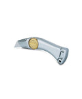 Titan 1-10-550 Fixed Blade Utility Knife With Safe Locking Nose For Precise Cutting, 6.89 Inch Silver Handle
