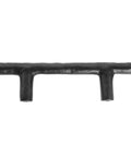 3 Inch C2C Modern Bar Handle Pull, Rustic Solid Cast Iron With Black Powder Coat, 5-3/8 Inch Overall Length, front view