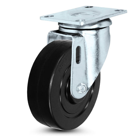 Big Time Heavy Duty 4 Inch Rubber Swivel Caster Glides Like Butter On Garage Carts And Mobile Tool Cabinets Easy Snap Lock Mounting Makes Any Cart Roll Slick And Stay Put Tight