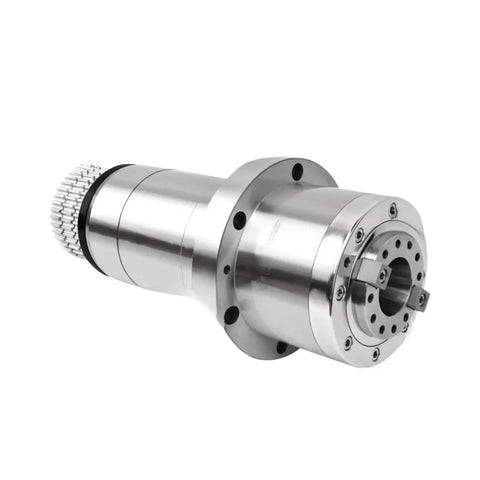 Heavy Duty Cnc Milling Spindle With Bt40 Taper And Belt Drive Featuring Knockout Power At 6000 Rpm With Automatic Tool Change and precision ball structure.