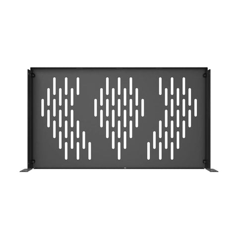 1U Universal Rack Shelf With 10 Inch Depth, Vented Cantilever Tray For 19 Inch Network Racks And Cabinets, Black