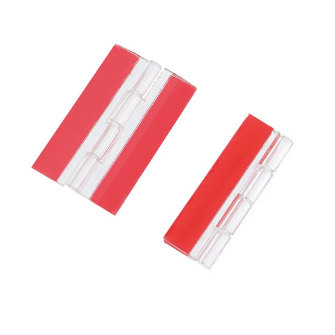Self Adhesive Clear Acrylic Hinges For Cabinets Drawers And Furniture DIY Projects Transparent 65mm By 40mm Easy Peel And Stick