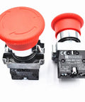 Red Mushroom Emergency Stop Button Switch 22mm NC Latching 600V 10A Beefy Rugged Stop Button for machinery and control panels