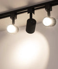 LED Track Lighting Heads Pack Of 6 For Real, 6.5W Each, 24 Degree Beam, Black, 4000K Neutral White, J Type Compatible installed on rail