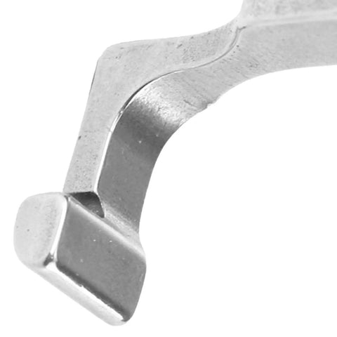Industrial Beefed-Up Steel Presser Foot Replacement For Sewing Machines, Heavy Duty Zipper Foot, Universal Flat Bed, Fits Leather Laminated Fabric And Other Heavy Materials, Durable Spare Parts close-up silver steel