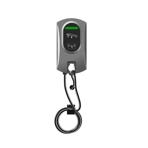 Heavy Duty Commercial Electric Vehicle Charging Station Standalone Level 3 EVSE Fast Charger with cable and RFID access.