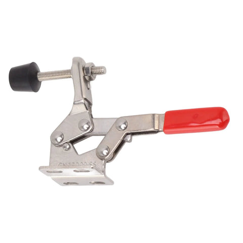 Toggle Clamp Latch for Woodworking and Welding, One Hand Operation, Stainless Steel Push Pull Lever Fastener with Plastic Handle